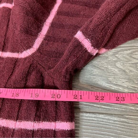 NWT Madewell Striped Evercrest Turtleneck Sweater in Coziest Yarn sz L - Picture 6 of 8